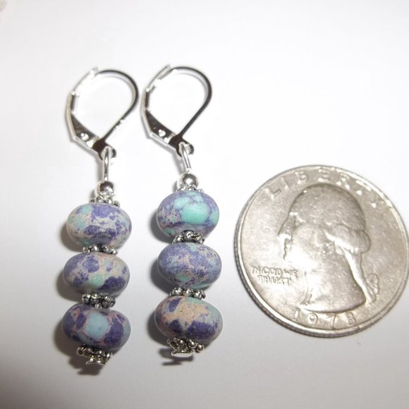Earring, Earring, Earring, Turquoise Earring, Purple Earring, Earring, NWT 8101 - Picture 2 of 9
